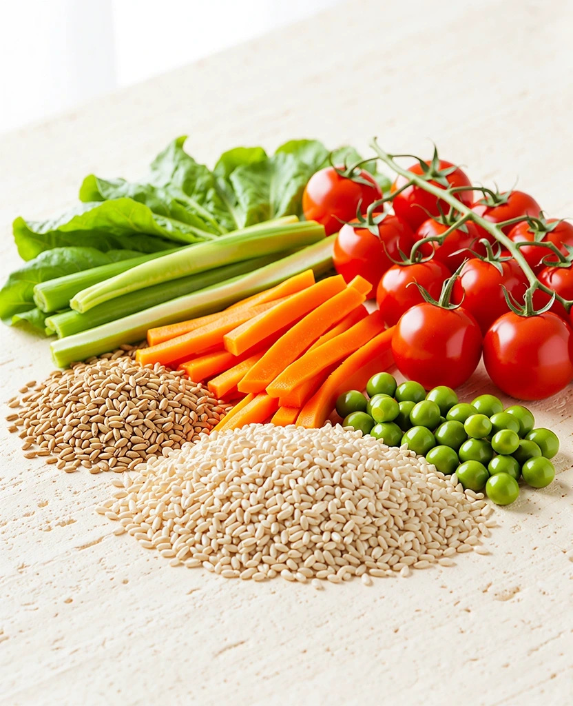 Terveellisiä raaka-aineita ja tasapainoista ravintoa